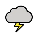 Cloud With Lightning SVG Icon